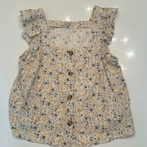 Madewell floral button top size small.